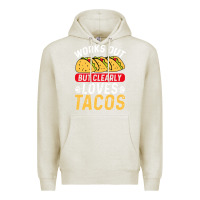 Oatmeal Heather tacos work out gym gift classic Premium Hoodie - artisFamous