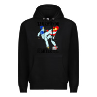 Black taekwondo sport art Premium Hoodie - artisFamous