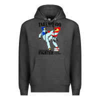 Charcoal Heather taekwondo sport art Premium Hoodie - artisFamous