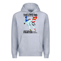 Heather Grey taekwondo sport art Premium Hoodie - artisFamous