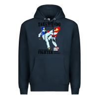 Navy taekwondo sport art Premium Hoodie - artisFamous