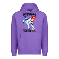 Purple taekwondo sport art Premium Hoodie - artisFamous