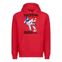 Red taekwondo sport art Premium Hoodie - artisFamous