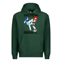 Sports Green taekwondo sport art Premium Hoodie - artisFamous