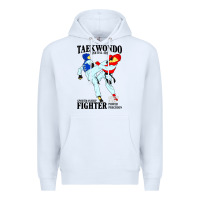 White taekwondo sport art Premium Hoodie - artisFamous