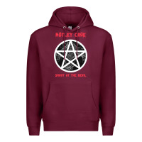 Burgundy shout at the devil Premium Hoodie - artisFamous