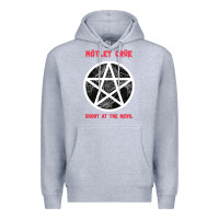 Heather Grey shout at the devil Premium Hoodie - artisFamous