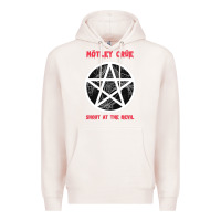 Pale Pink shout at the devil Premium Hoodie - artisFamous