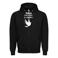 Black Peace Was Never An Option Zipper Hoodie - Bettercallsaul