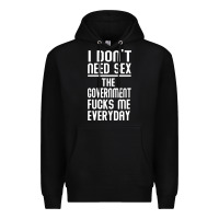 Black the government fucks me everyday Premium Hoodie - artisFamous