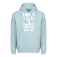 Blue Mist the government fucks me everyday Premium Hoodie - artisFamous