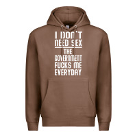Chestnut the government fucks me everyday Premium Hoodie - artisFamous