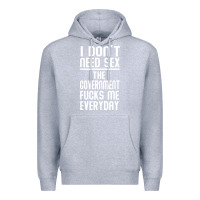 Heather Grey the government fucks me everyday Premium Hoodie - artisFamous