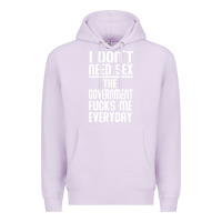 Lilac the government fucks me everyday Premium Hoodie - artisFamous