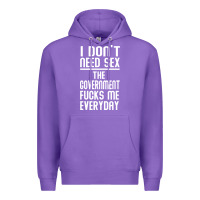 Purple the government fucks me everyday Premium Hoodie - artisFamous