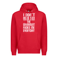 Red the government fucks me everyday Premium Hoodie - artisFamous