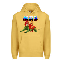 Antique Gold he man and battle cat Premium Hoodie - artisFamous