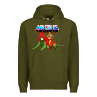 Army Green he man and battle cat Premium Hoodie - artisFamous