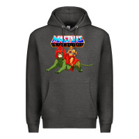 Charcoal Heather he man and battle cat Premium Hoodie - artisFamous