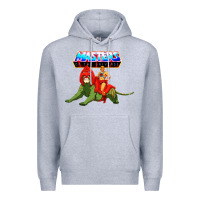 Heather Grey he man and battle cat Premium Hoodie - artisFamous