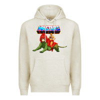 Oatmeal Heather he man and battle cat Premium Hoodie - artisFamous