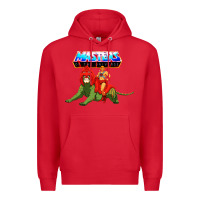 Red he man and battle cat Premium Hoodie - artisFamous