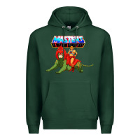 Sports Green he man and battle cat Premium Hoodie - artisFamous