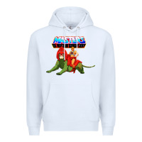 White he man and battle cat Premium Hoodie - artisFamous