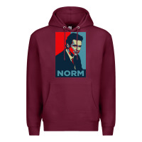 Burgundy norm macdonald comedian Premium Hoodie - artisFamous