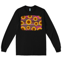 Black cinco de mayo sunflower background Long Sleeve Tee - Artiststas