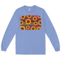 Colony Blue cinco de mayo sunflower background Long Sleeve Tee - Artiststas