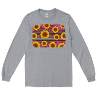 Heather Grey cinco de mayo sunflower background Long Sleeve Tee - Artiststas