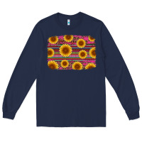 Navy cinco de mayo sunflower background Long Sleeve Tee - Artiststas