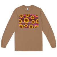 Toasted Coconut cinco de mayo sunflower background Long Sleeve Tee - Artiststas