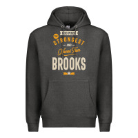 Charcoal Heather Brooks Personalized Name Birthday Gift Premium Hoodie - artisFamous