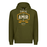 Army Green Amir Personalized Name Birthday Gift Premium Hoodie - artisFamous