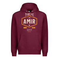 Burgundy Amir Personalized Name Birthday Gift Premium Hoodie - artisFamous