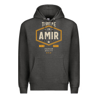 Charcoal Heather Amir Personalized Name Birthday Gift Premium Hoodie - artisFamous