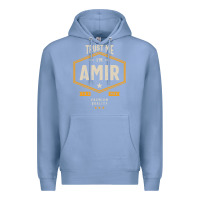 Colony Blue Amir Personalized Name Birthday Gift Premium Hoodie - artisFamous
