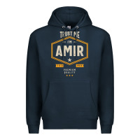 Navy Amir Personalized Name Birthday Gift Premium Hoodie - artisFamous