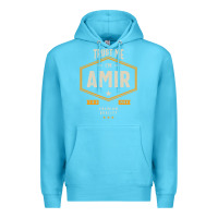 Ocean Blue Amir Personalized Name Birthday Gift Premium Hoodie - artisFamous
