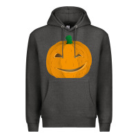 Charcoal Heather pumpkin Premium Hoodie - artisFamous