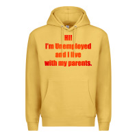 Antique Gold i'm unemployed and i live with my parents Premium Hoodie - artisFamous
