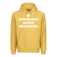 Antique Gold i'm unemployed and i live with my parents Premium Hoodie - artisFamous