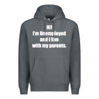 Rock i'm unemployed and i live with my parents Premium Hoodie - artisFamous