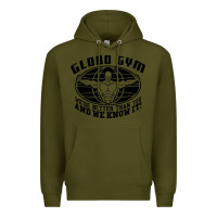 Army Green globo gym Premium Hoodie - artisFamous