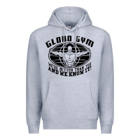Heather Grey globo gym Premium Hoodie - artisFamous