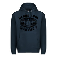 Navy globo gym Premium Hoodie - artisFamous