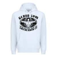 White globo gym Premium Hoodie - artisFamous