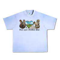 Grape Ice Peace Love Percheron Horse Urban Heavy Tee - LillyAllenDesigns
